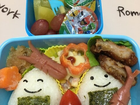 キャラ弁 簡単カブトムシ クワガタ